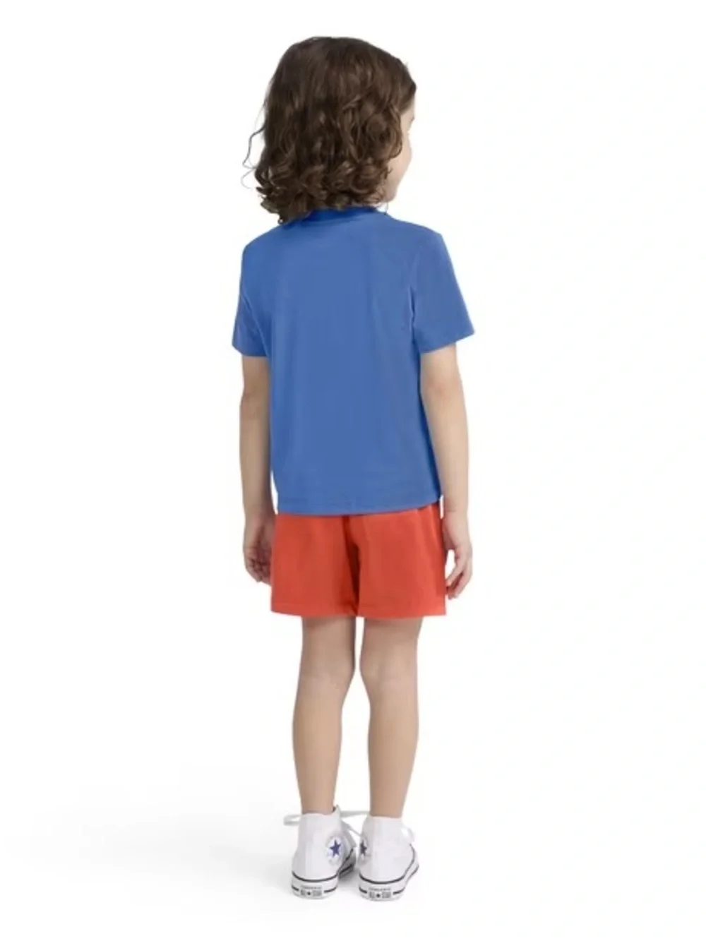 Converse Blue T-Shirt & Orange Shorts Kids Comfy Set New